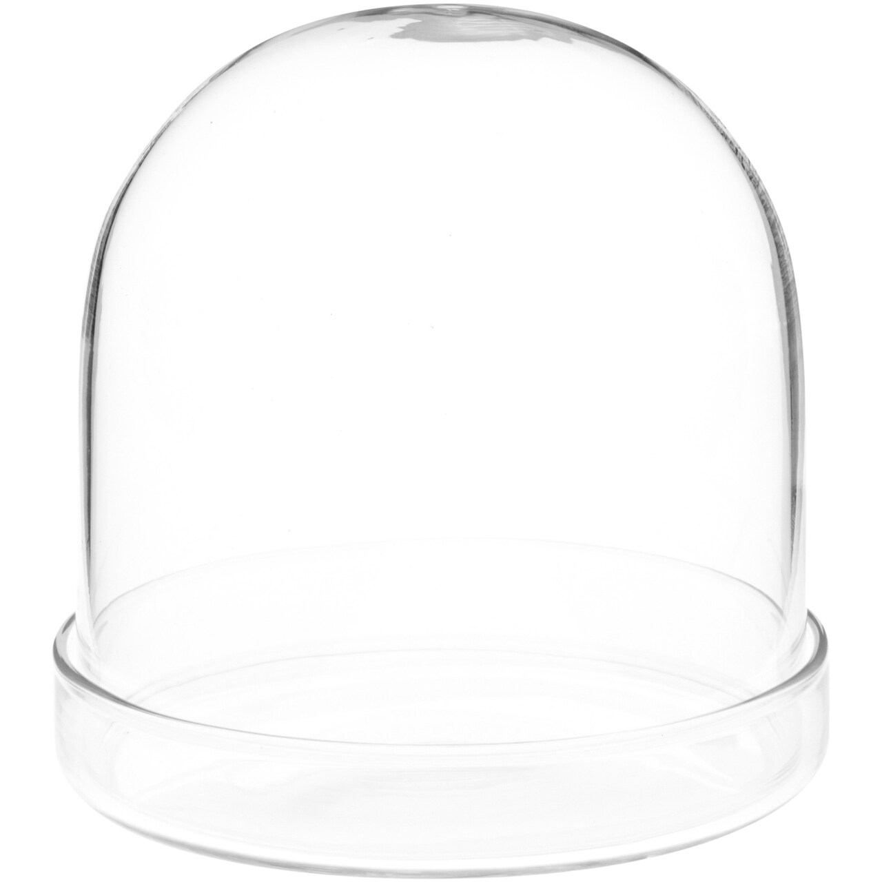 Plymor 3" x 3" Glass Display Dome Cloche (Clear Glass Tray Base)